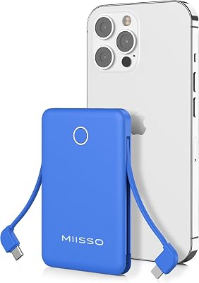 Earn 10%! 10 Colors Power Bank Built in Cables