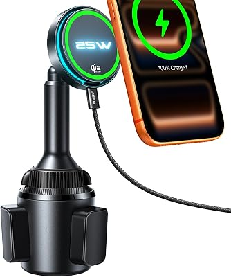 LISEN Qi2.2 25W MagSafe Car Mount Charger Cup Holder Mount