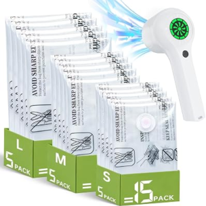 PUFTEM 15 Pack Travel Vacuum Bags