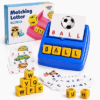 Educational Toys for Kids，Matching Letter Game for Kids Ages 3 4 5 6 7,Learning Toys Spelling Game for Kids 3-7,Birthday Gift for Boys Girls-Blue