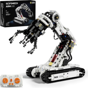 DOLIVE Technical Tracked Robot Arm, STEM Building Block Set for Kids Ages 8-14, Remote Control and App Controlled Mechanical Hand, Birthday Gift for Boys 8 9 10 11 12+ Years Old
