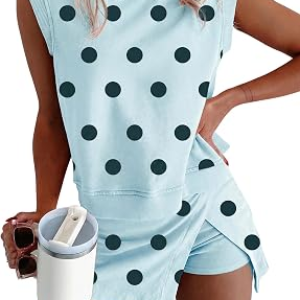 KEVAMOLLY Women Sleeveless 2 Piece Lounge Set