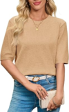 SAODIMALLSU Short Sleeve Sweater