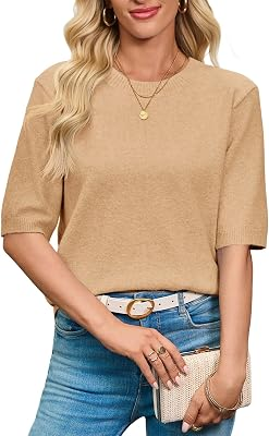 SAODIMALLSU Short Sleeve Sweater