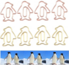 Upquzzfy 40 Pcs Metal Penguin-Shaped Paper Clips Set – Cute Paperclips for Fun Office Supplies and Party Decor (Gold, Rose Gold)