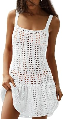 FISOEW Womens Crochet Swimsuit Cover Ups