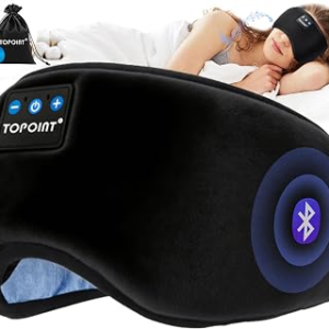 TOPOINT Sleep Mask with Headphones Bluetooth 5.4 Wireless