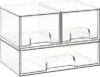 CRIUSIA 3 Pack Stackable Storage Drawers