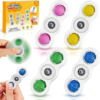 Sensory Fidget Toys for Kids: 4 Pack 2-in-1 Silicone Quiet Fidget Spinner with Textured Sensory Balls for Kids & Adults, Stress Toys for Autism ADHD Anxiety, No Noise for Classroom Office