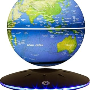 Magnetic Levitation Globe,Levitating Globe Lamp World Map Floating & Spinning in the Air for Office Decor, Christmas Gifts, Home Decor (White Light)
