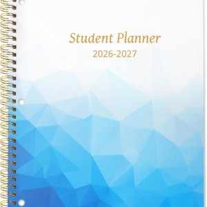 Student Planner 2026-2027 Monthly & Weekly School Planner 2026-2027 Student Planners Academic Year for Middle and High School, Aug 2026 – Jun 2027, 8.2″ x 10.7″, Academic Planners with Stickers & 3-Hole Punched – Blue