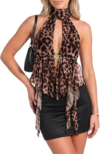 GENHOO Halter Top Sexy Going Out Tops