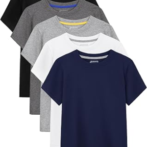 JORHIG 5 Pack Boys Cotton Short Sleeve T-Shirts