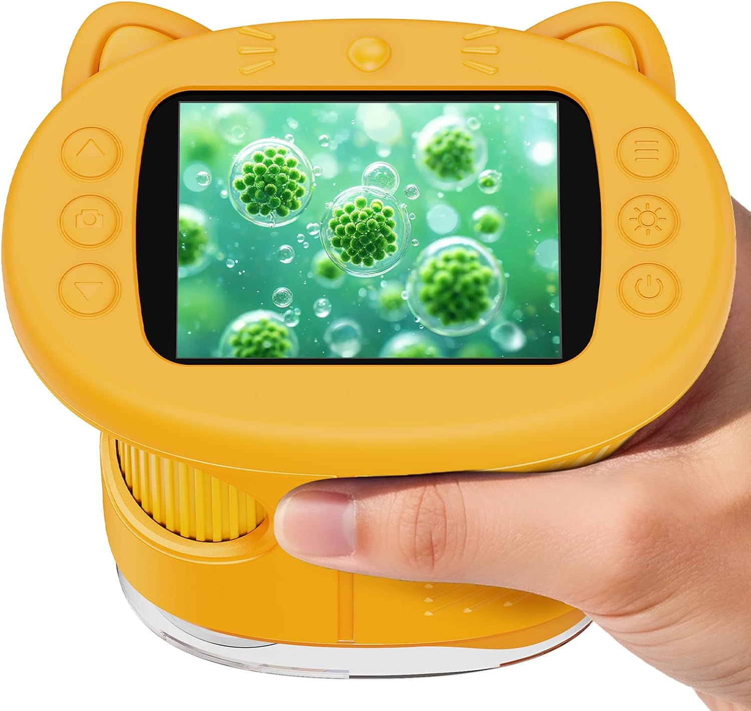 SEEKID Kids Microscope,1000X Handheld Digital Microscope (Yellow)