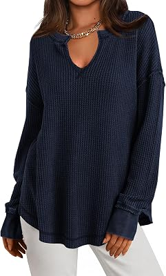 PRETTYGARDEN Womens Long Sleeve Tunic Tops