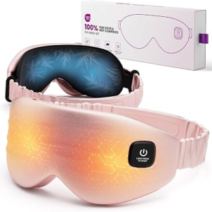 AZANG 100% Silk Wireless Heated Eye Mask