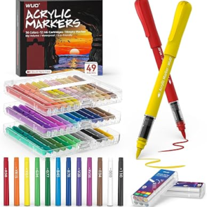 WUO 36 Colors Acrylic Paint Markers Set