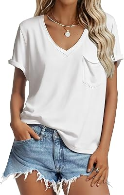 MAOECO Women V Neck Tshirts
