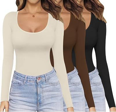 EKOUAER 3 Pack Long Sleeve Shirts