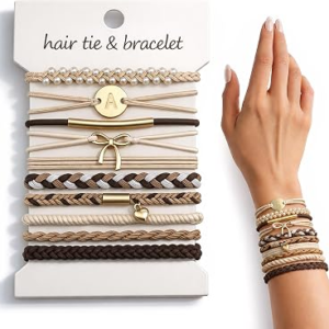 FOHUFO 10 Pcs Hair Ties Bracelets