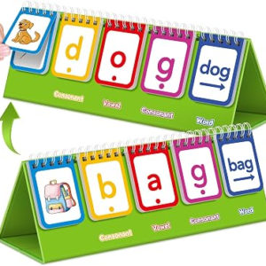 CVC Word Games,Phonics Flash Cards for Preschool Kindergarten Learning Activity,Spelling Reading Manipulative Educational Toy Speech Therapy Homeschool Classroom School Teacher Supplies