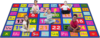 ABCarpet Number Classroom Rug for Kids, 7’6”x13’1” Durable Nylon Classroom Seating Rug with Non-Slip Backing, School Carpet for Circle Time, Preschool, Daycare, Playroom, Learning & Reading Area
