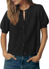 SAODIMALLSU Womens Puff Short Sleeve Cardigans