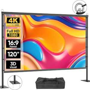 VOOPVOR 120 Inch Projector Screen