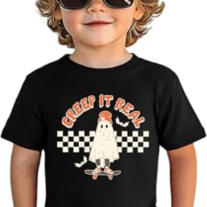 SANIXJOO Baby Halloween Creep It Real T-Shirt