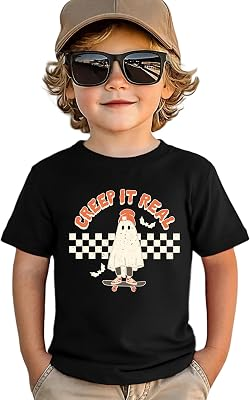 SANIXJOO Baby Halloween Creep It Real T-Shirt