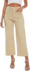 DAOAO Wide Leg Cropped Jeans