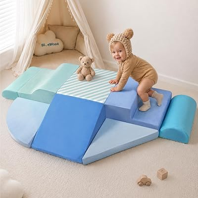 BLUEWOOD 7-Piece Baby Foam Climbing Blocks