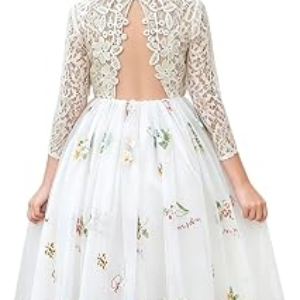 EULIMENE Baby Girl Flower Tulle Dress