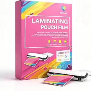 Laminating Sheets 8.5 x 11, 200 Pack Thermal Laminating Pouches 5 mil, Clear, Thermal Laminating Plastic Paper Laminator Sheets, Laminate Sheets Fits Letter Sized,Office School Home Supplies