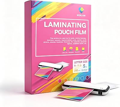 Laminating Sheets 8.5 x 11, 200 Pack Thermal Laminating Pouches 5 mil, Clear, Thermal Laminating Plastic Paper Laminator Sheets, Laminate Sheets Fits Letter Sized,Office School Home Supplies