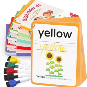 DEGIDEGI Big Size Sight Words Flash Cards Kindergarten, 250 Dolch Sight Words Game with 5 Levels, Preschool Toddler Flash Card for Writing Reading Spelling Game, Educational Learning Toy for Kid Age 3