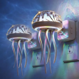 L LOHAS LED 2 Pack Jellyfish Night Lights