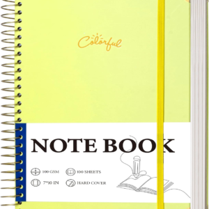 Yoment B5 Spiral Notebook, Hardcover, College Ruled, 200 Pages, 100 GSM