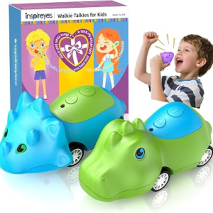 Walkie Talkies for Kids Rechargeable Dino Toy Cars for Boys Girls Ages 3-8 | 48H Playtime 2 Way Radio Toy, Fun Dinosaur Car for Kids Indoor & Backyard, Great Birthday Gifts for Toddler 2 pack