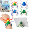 Octopus Fidget Toy – Sensory Stress Relief Toy with Suction Cups for Kids Teens and Adults – Bendable Tentacles Squishy Toy for Anxiety Relief (2 Pcs-Camoblue&Rainbow)