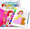 JZILU Watercolor Coloring Book for Kids, Paint with Water- Magic Paint Set Water Painting Book for Toddlers- Arts and Crafts Kit for Girls Boys Travel Activities -Stocking Stuffers for Kids