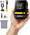 AstroAI Bike Pump, 12s Fast Inflate Electric Bicycle Pump, 150PSI Tire Inflator Portable Air Compressor, Ball Pump with Tire Pressure Gauge & LED Light, L10 Mini Air Pump Suitable for Car Ti