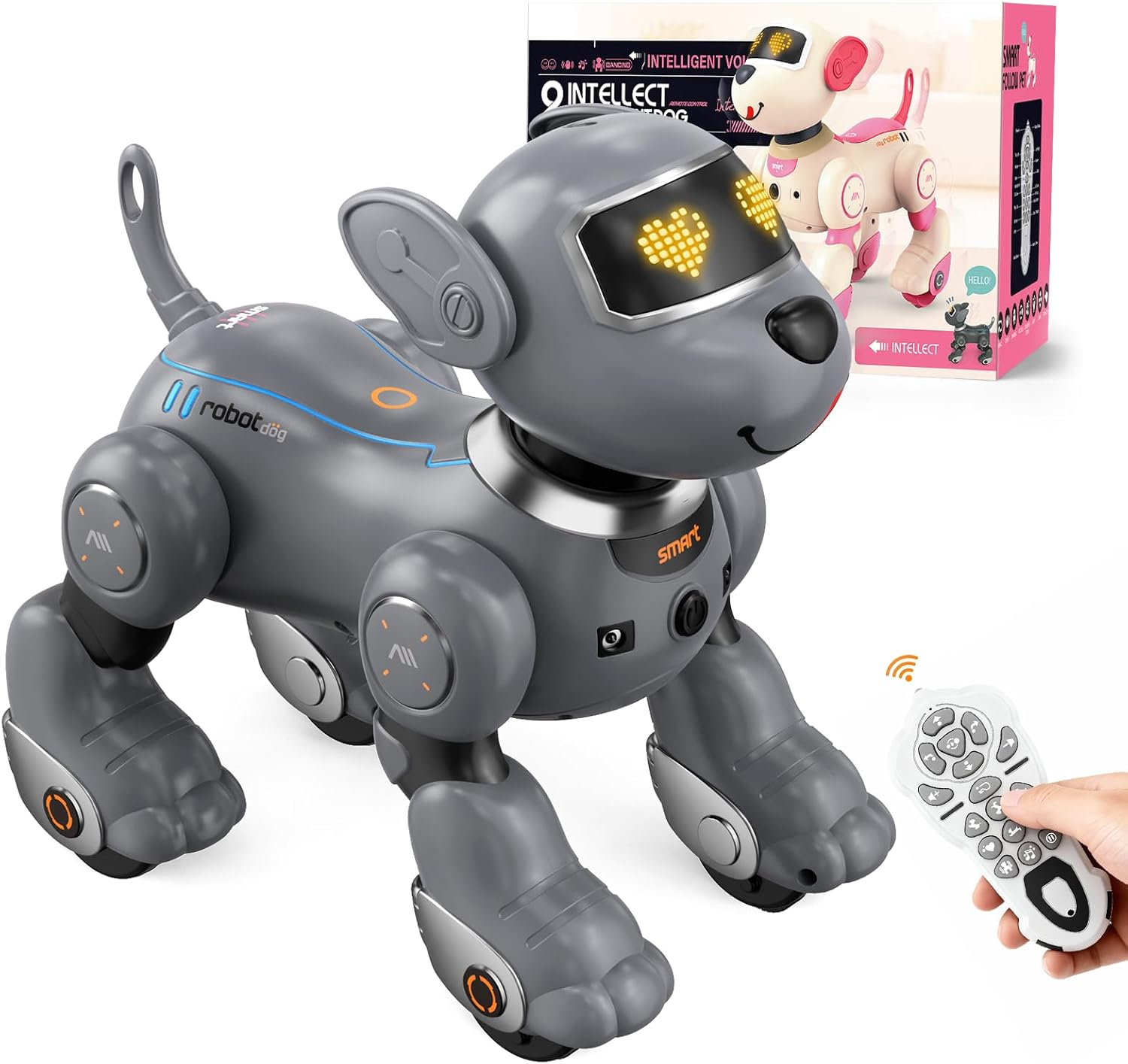 Robot Dog for Kids, Programmable Remote Control Puppy with Touch and Music