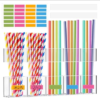 Straw Holder for Cabinet Door – 9.5” Acrylic Straw Organizer with Adhesive Tape & Stickers, Transparent Straws Storage Container for Cabinet, Straws Dispenser for Counter Cupboard Home Kitchen Cafe