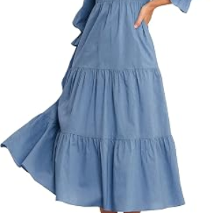 BTFBM Women Long Sleeve Crew Neck Fall Dress