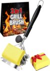 YEBLEM Magnetic 3-in-1 Bristle-Free Grill Brush & Scraper