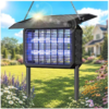 Solar Bug Zapper Outdoor,Solar Powered Bug Zapper Solar Mosquito Zapper Cordless Fly Trap with Dual Power & 6000mAh Battery, Solar Mosquito Zapper Outdoor for Backyard, Patio, Garden, RV, Camping