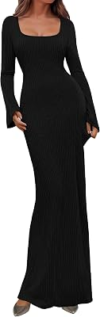 PRETTYGARDEN Long Sleeve Maxi Bodycon Dresses