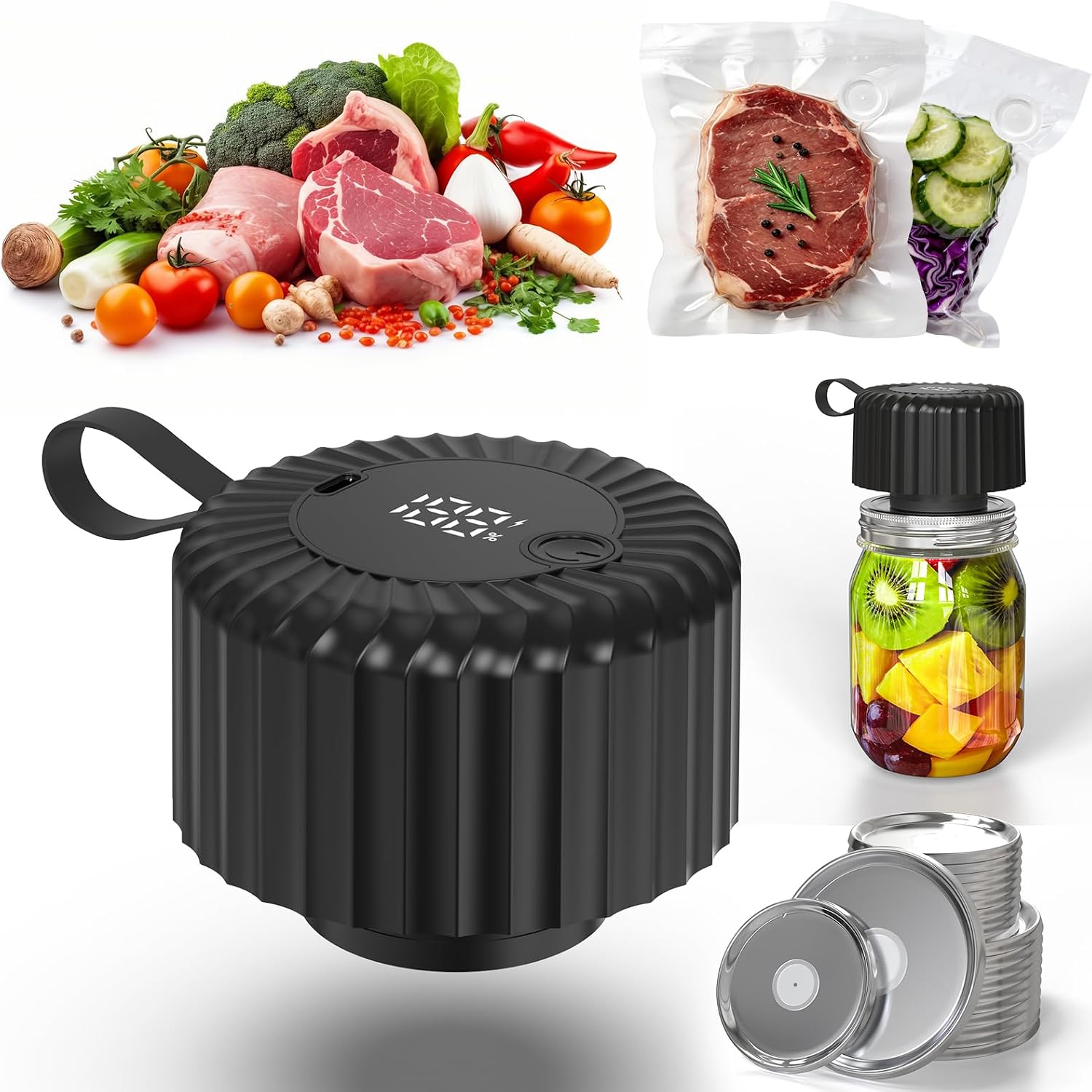 FISHOAKY Mason Jar Vacuum Sealer