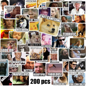200PCS Meme Stickers for Teachers, Vinyl Stickers, Teacher Reward Stickers